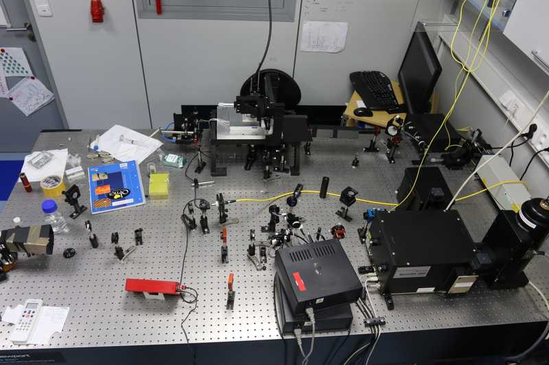 Raman tweezers developed in house by the research team